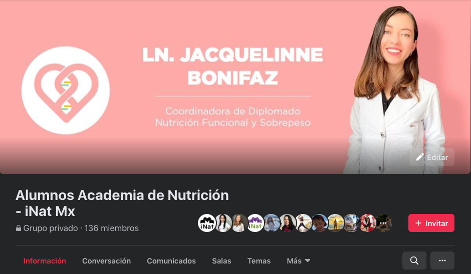 iNat Grupo de Soporte Academia de Nutrición
